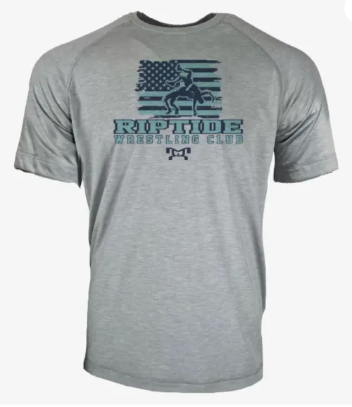 Grey Riptide Wrestling Club performance T-shirt